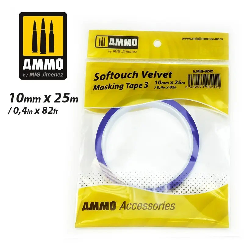 AMMO Velvet Softouch Masking Tape 3 (10mm x 25M) A.MIG-8242