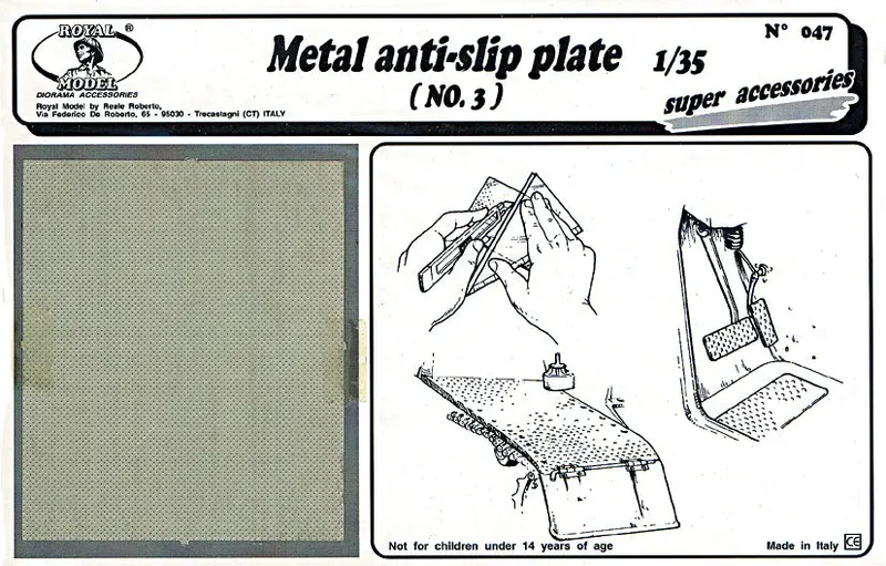 Metal anti-slip plate n.3 (1/35 scale)