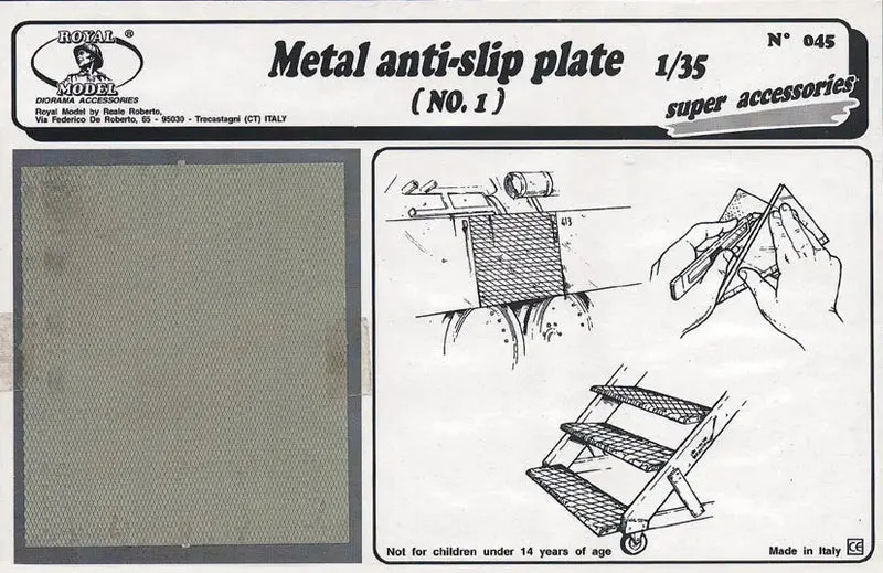 Metal anti-slip plate n.1 (1/35 scale)