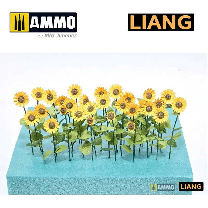Paper Sunflowers for Dioramas