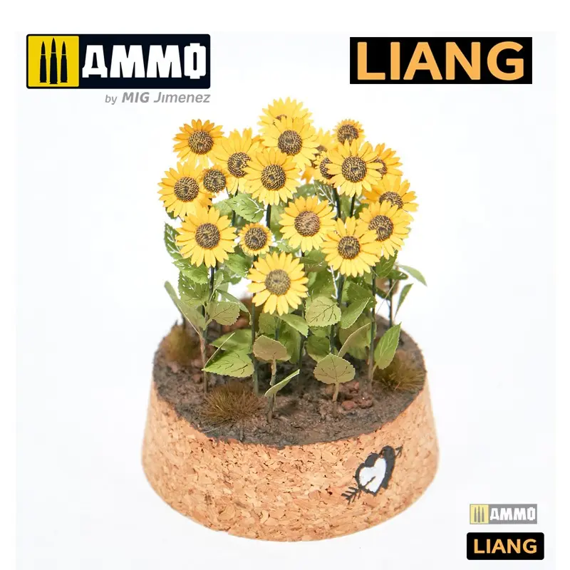 Paper Sunflowers for Dioramas