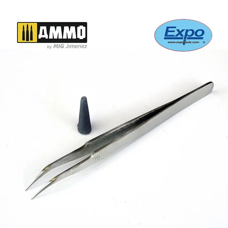 Stainless Tweezer No. 7 Curved