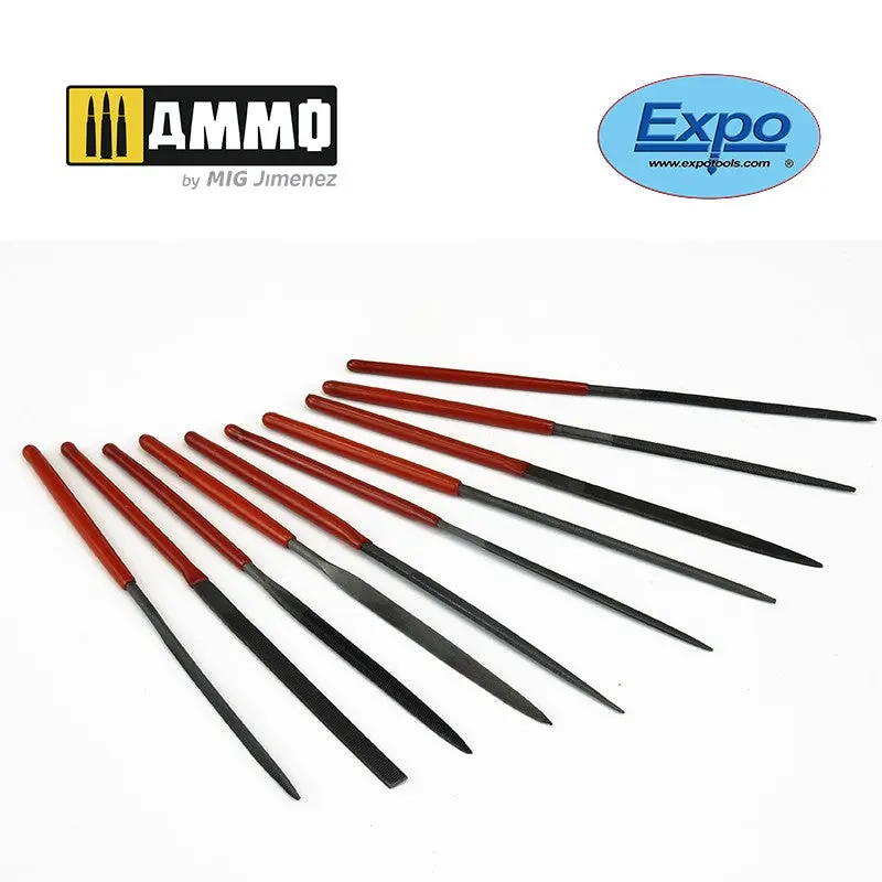 EXPO72536 : 10 pcs Mini File Set 2 x 100mm in Wallet10 pcs Min