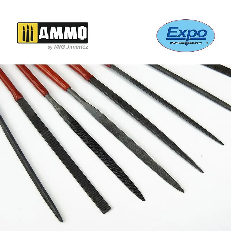 EXPO72536 : 10 pcs Mini File Set 2 x 100mm in Wallet10 pcs Min