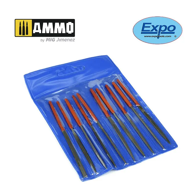 EXPO72536 : 10 pcs Mini File Set 2 x 100mm in Wallet10 pcs Min