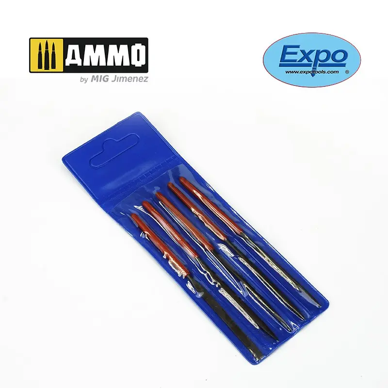 5 pcs Steel Mini Needle Files in Wallet