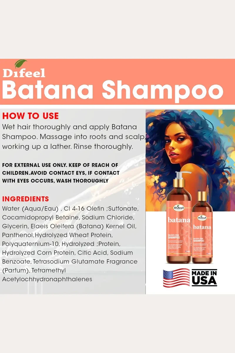 DIFEEL BATANA SHAMPOO SULFATE-FREE 12oz