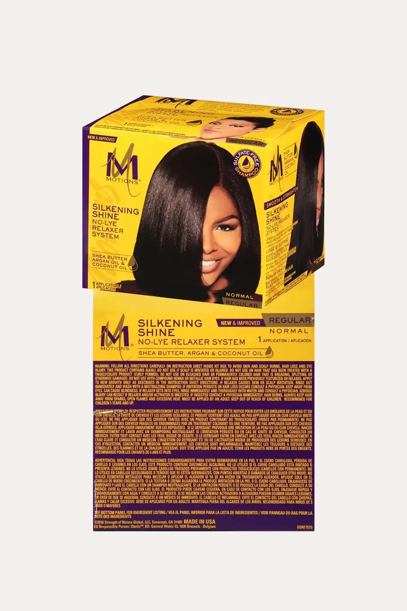MOTIONS SILKENING SHINE NO-LYE RELAXER SYSTEM BOX