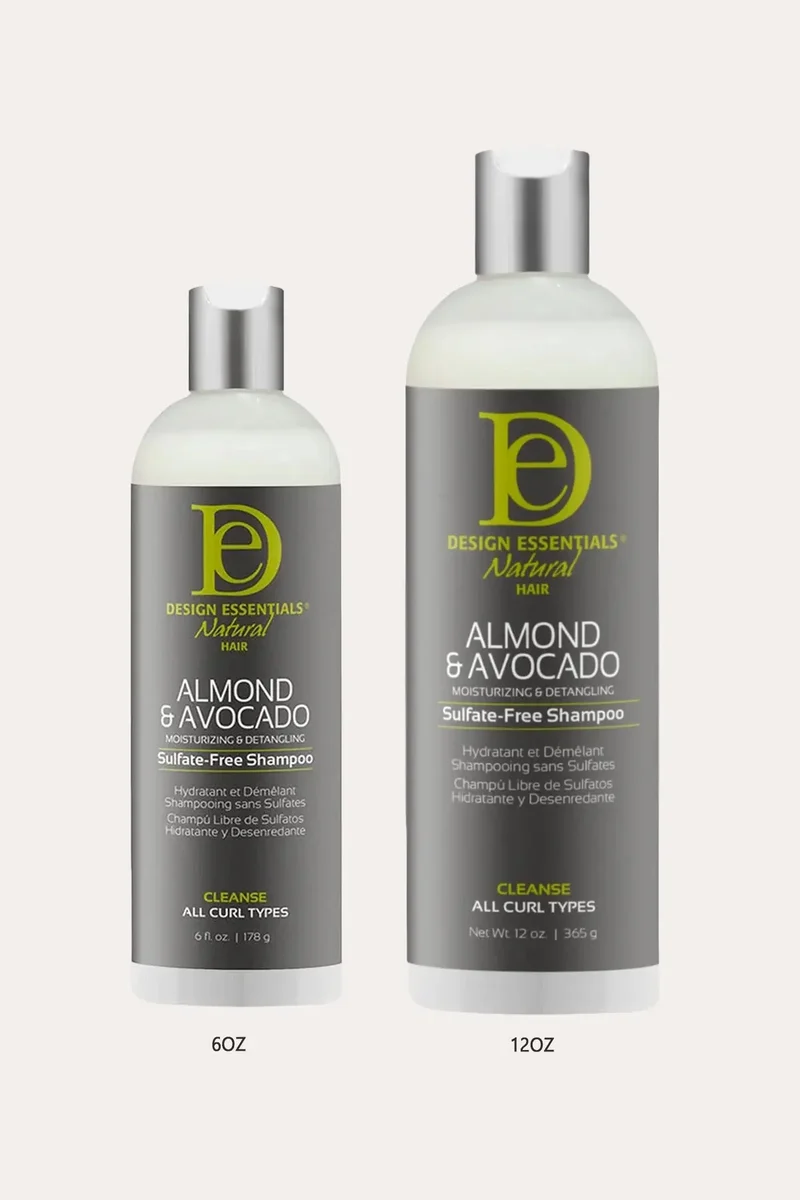 DESIGN ESSENTIALS ALMOND & AVOCADO MOISTURIZING & DETANGLING SHAMPOO