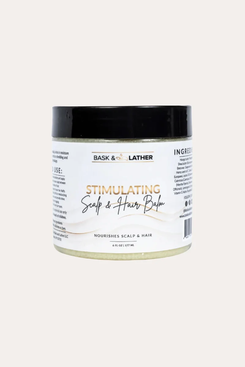 BASK & LATHER STIMULATING SCALP & HAIR BALM 6oz