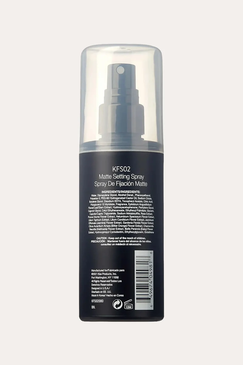 KISS NEW YORK LONG-LASTING MATTE FINISH SETTING SPRAY 100ml
