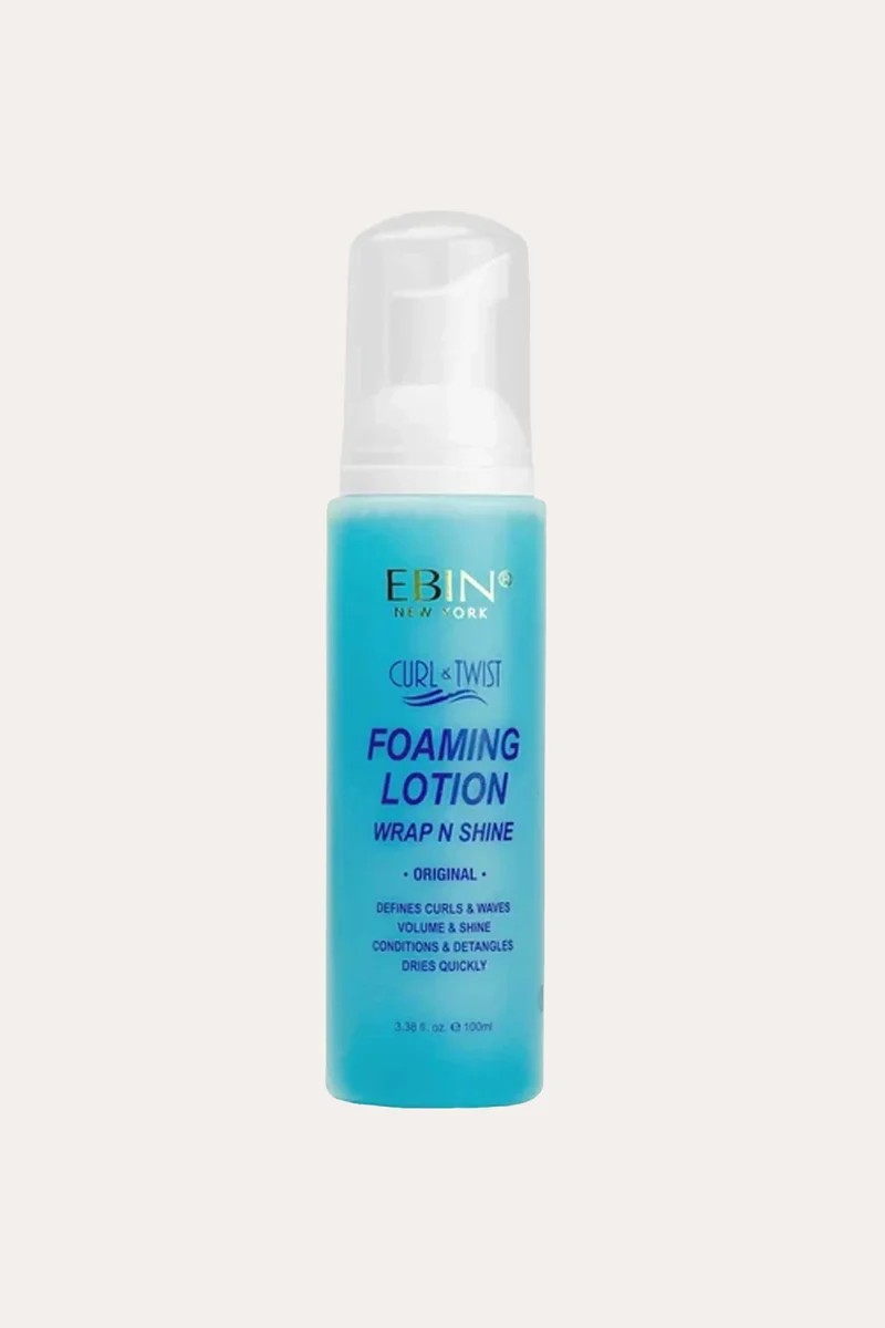 EBIN NEW YORK CURL & TWIST FOAMING LOTION WRAP N SHINE 3.38oz