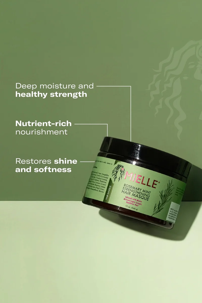 MIELLE ROSEMARY MINT HAIR MASQUE 1.75oz | STRENGTHENING HAIR MASK