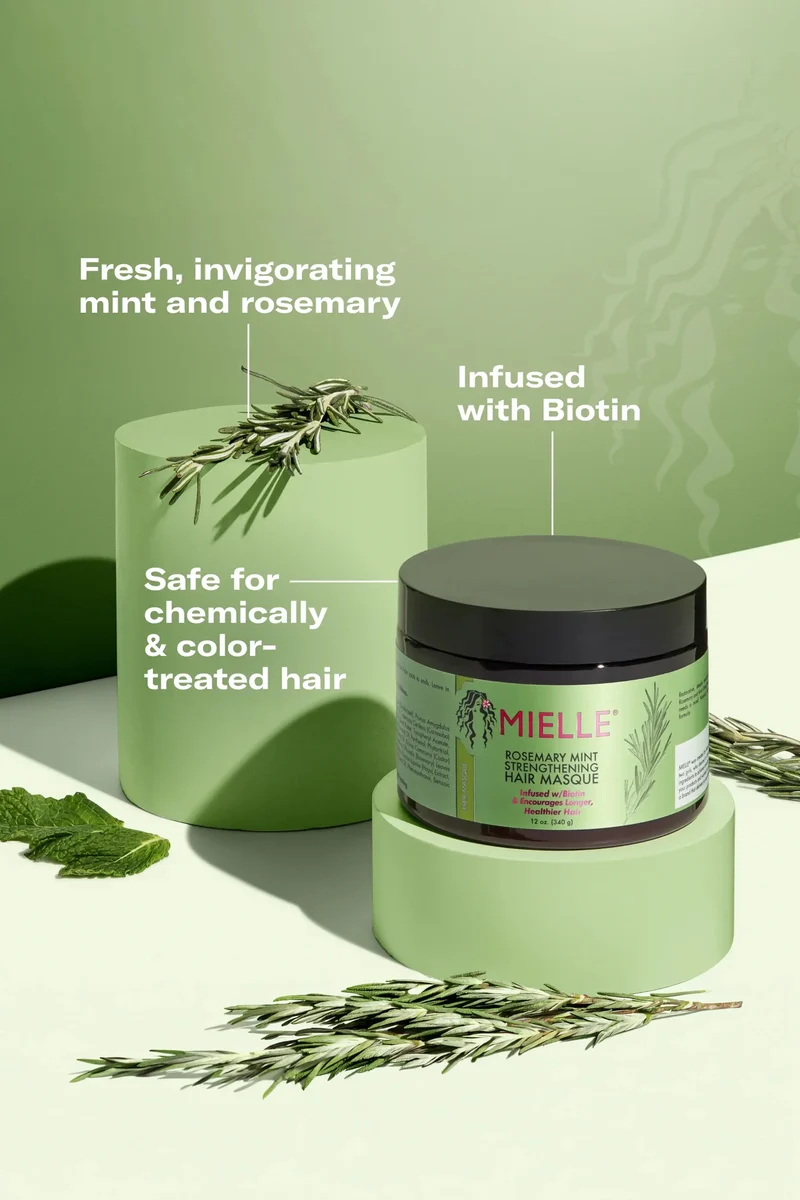 MIELLE ROSEMARY MINT HAIR MASQUE 1.75oz | STRENGTHENING HAIR MASK