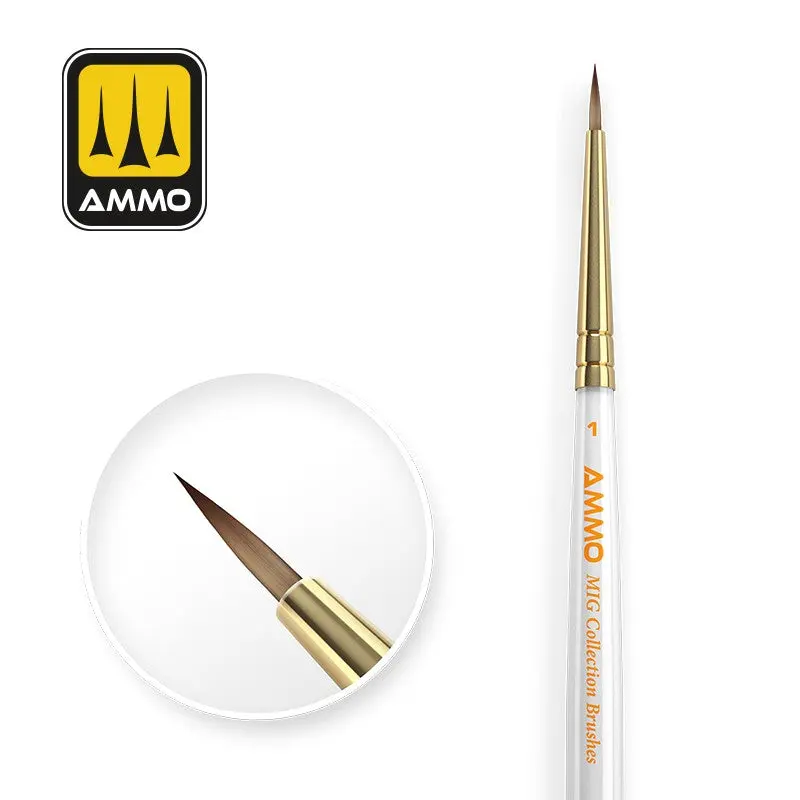 Ammo Mig A.MIG-8717 Collection Brushes Conical Ø1
