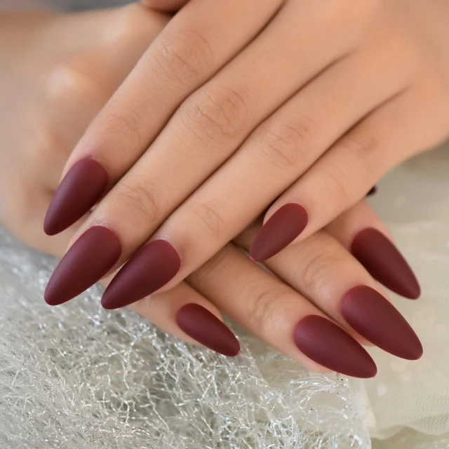 Faux Ongles Couleur Rouge
