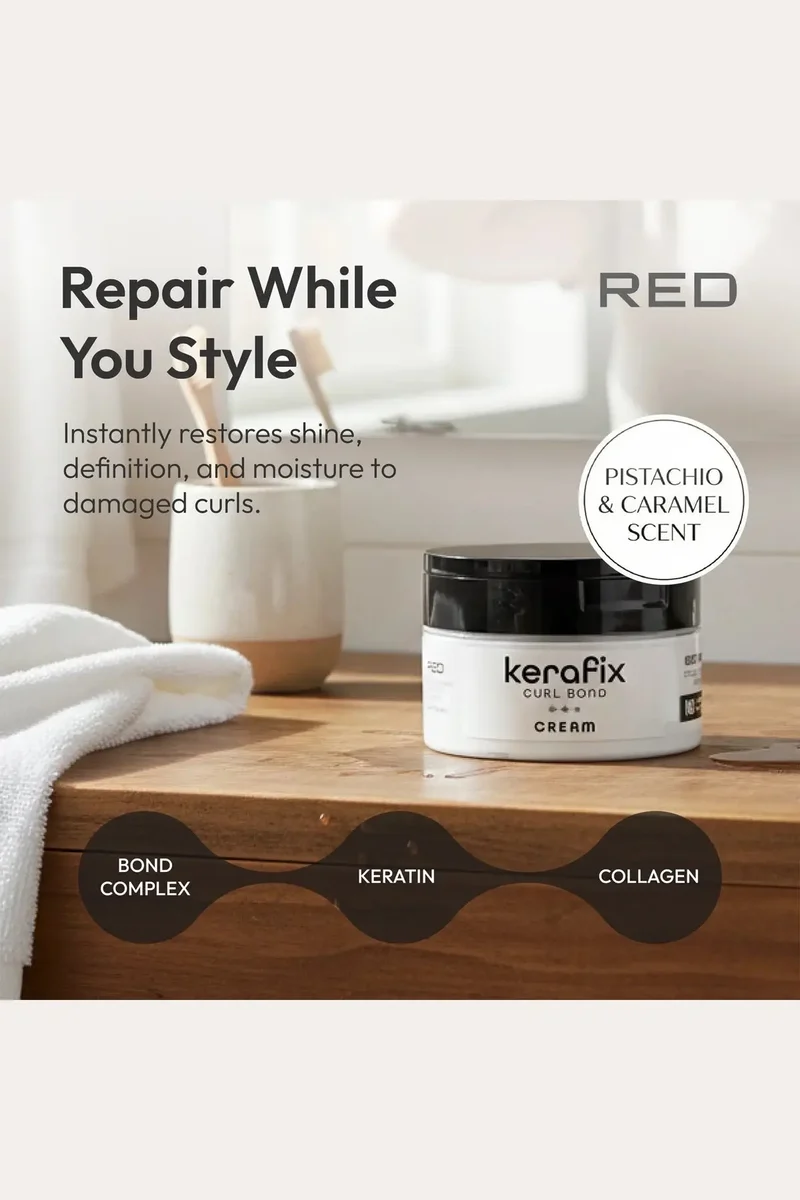 RED KERAFIX CURL BOND HAIR CREAM 8oz