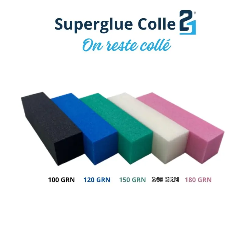 25 Limes Abrasives Superglue Colle21 – Pack de 25 Limes de ponçage avec Granulométries Variées (100 à 240) produits et accessoires professionnelle pour le Bricolage & Modélisme ! ✨🔧