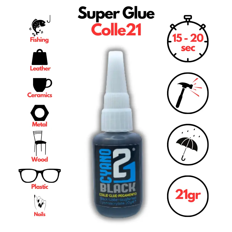 Kit TRIS Super Glue Cyano (Lot de 3) Colle21 + Casquette Colle21 – Colle Extra-Forte Multi-Usages Idéale pour le modélisme, le bricolage créatif et les réparations techniques exigeantes.🛠️