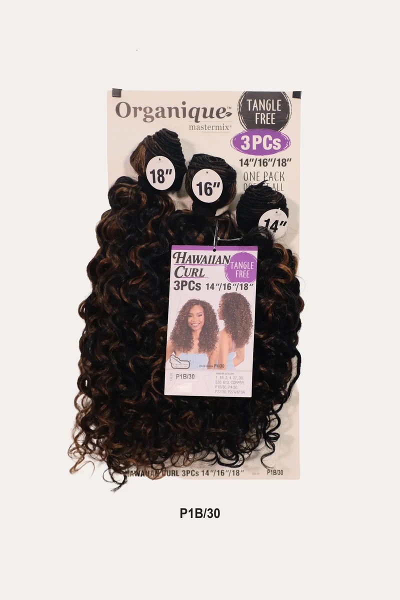 SHAKE N GO ORGANIQUE HAWAIIAN CURL 3PCS (14" 16" 18")