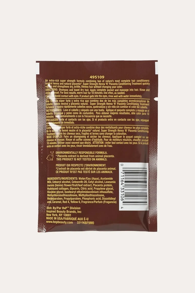 HASK HENNA'N PLACENTA SUPER STRENGTH CONDITIONING TREATMENT PAK 2oz