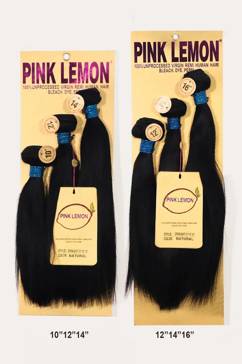 PINK LEMON 15A 100% UNRPOCESSED VIRGIN REMI HUMAN HAIR STRAIGHT