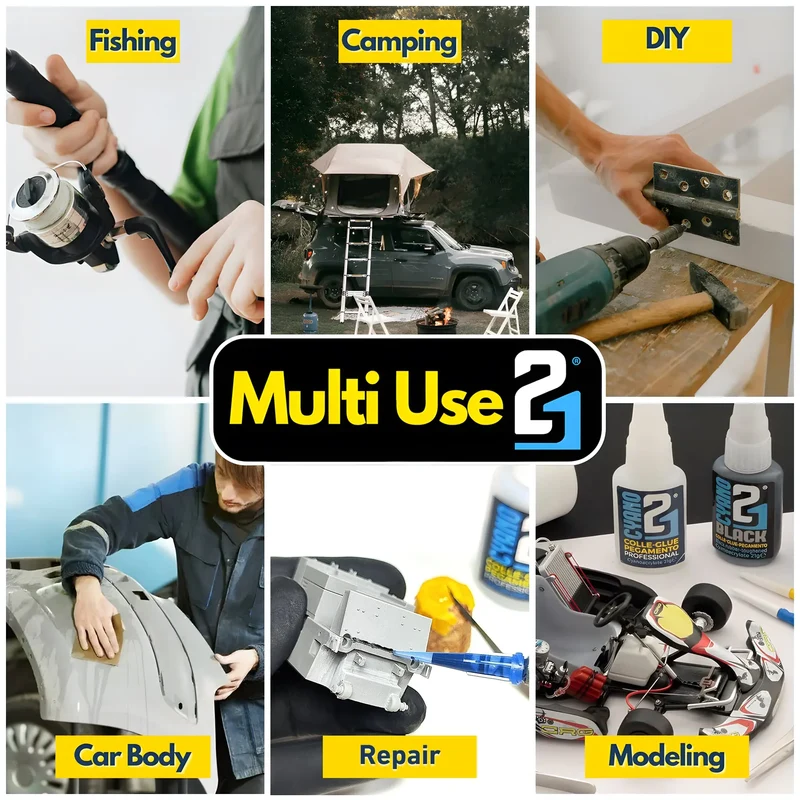 🧪 KIT COMPLET Multi-Usage Super Glue Colle21 – Colle Cyano 21g, MagicDust21, Primer, Cement, Activateur, Limes – Pour Modélisme et Bricolage 🚀