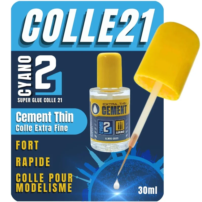 🧪 KIT COMPLET Multi-Usage Super Glue Colle21 – Colle Cyano 21g, MagicDust21, Primer, Cement, Activateur, Limes – Pour Modélisme et Bricolage 🚀