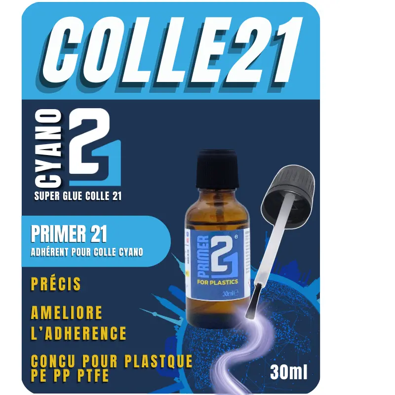 🧪 PRIMER21 Colle21 – Apprêt Professionnel pour Plastiques Difficiles – 30 ml - Produit pour bricolage & modélisme, pour des finitions parfaites !