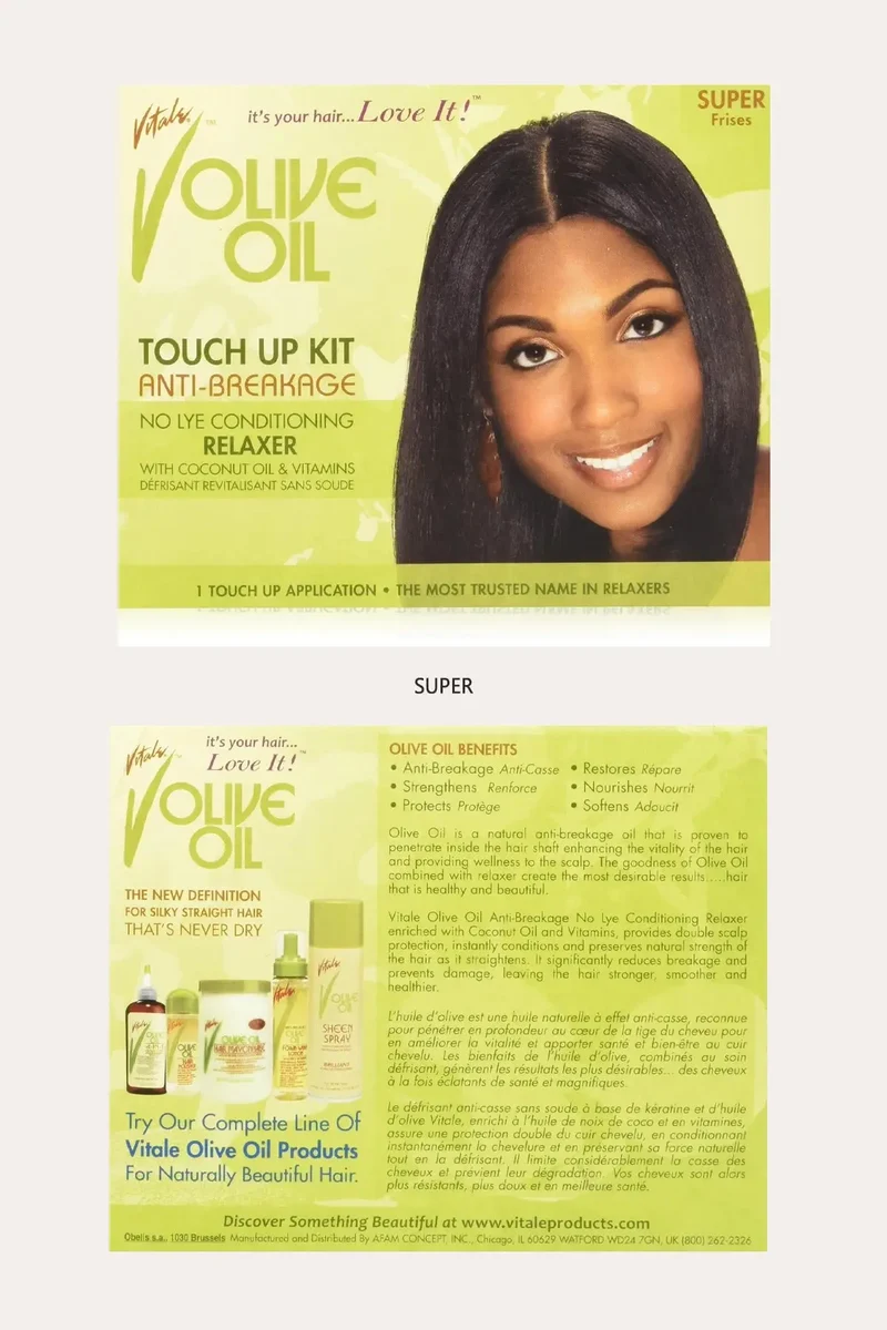 VITALE OLIVE OIL TOUCH UP KIT (ANTI-BREAKAGE NO-LYE CONDITIONING RELAXER)