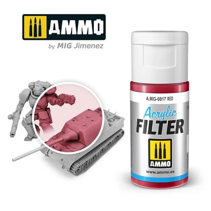 ACRYLIC FILTER Red Amig0817