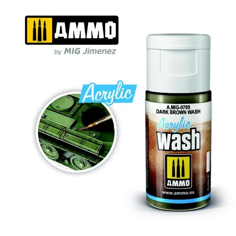 ACRYLIC WASH Dark Brown Wash AMIG0705