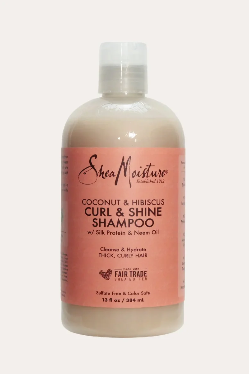 SHEA MOISTURE COCONUT & HIBISCUS CURL & SHINE SHAMPOO 13oz | Sulfate-free Shampoo