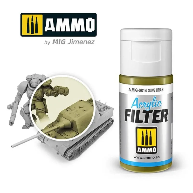 ACRYLIC FILTER Olive Drab Amig0814