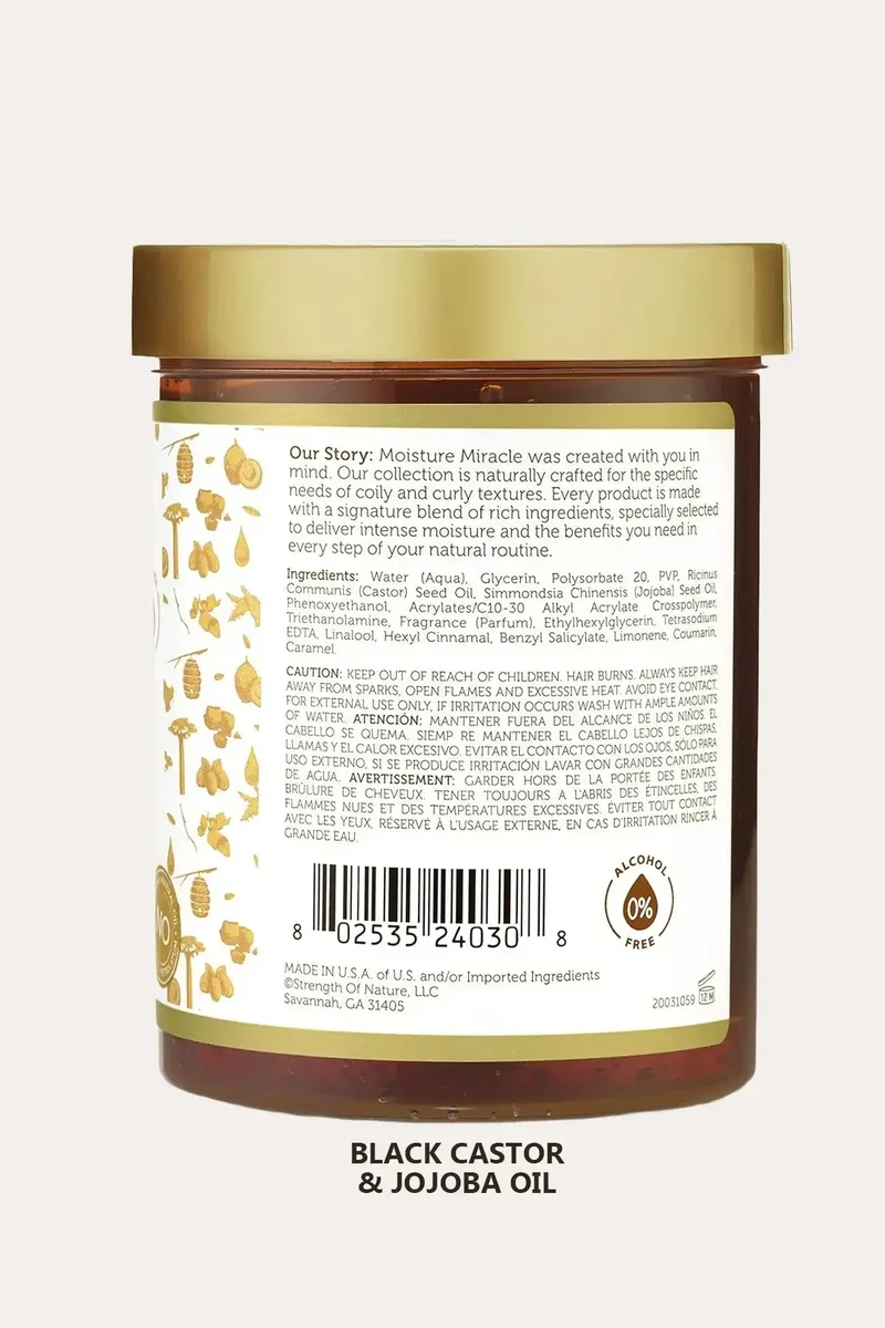 AFRICAN PRIDE MOISTURE MIRACLE MAX HOLD STYLING GEL 18oz - NON FLAKING STYLING GEL