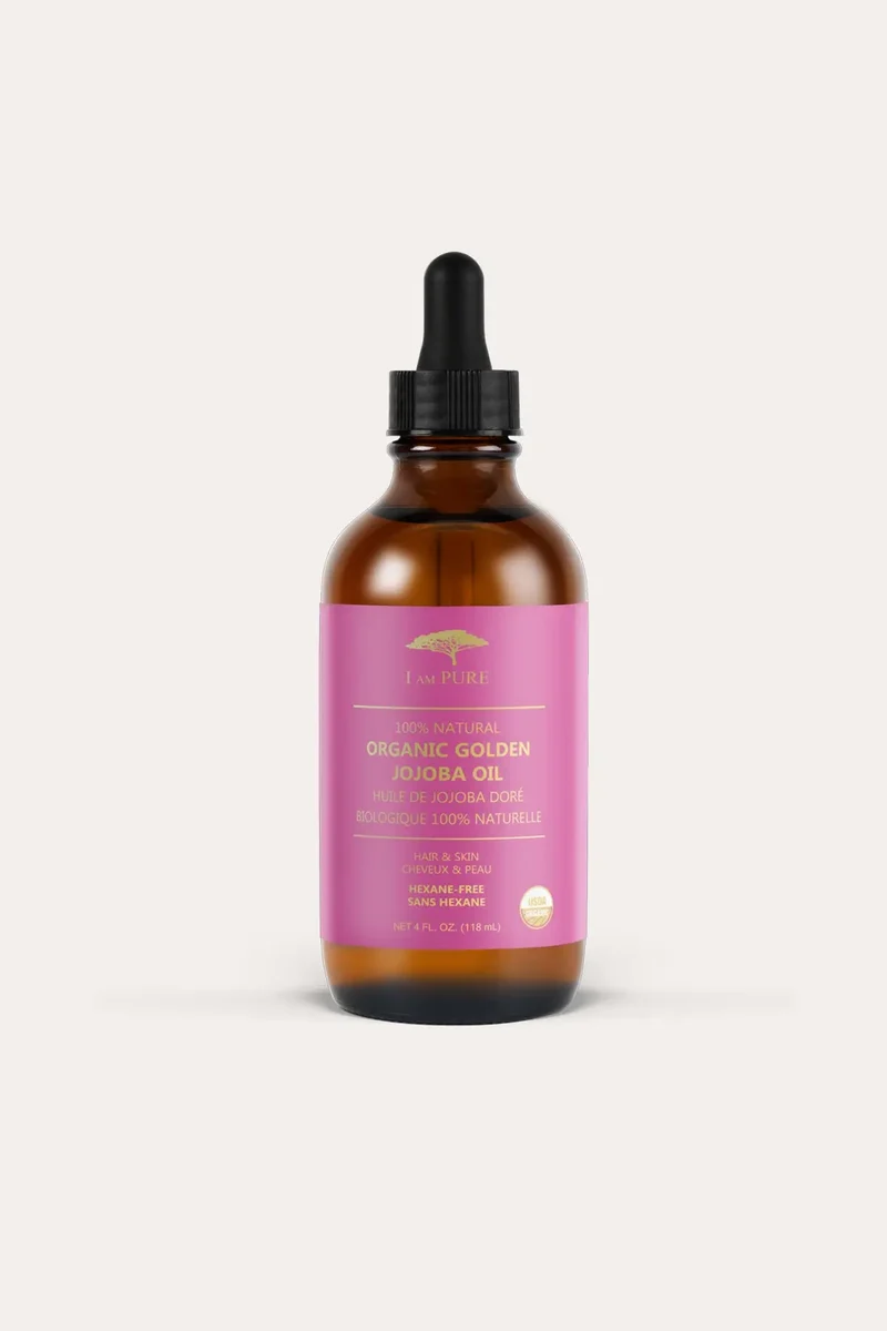 I AM PURE 100% NATURAL ORGANIC GOLDEN JOJOBA OIL 4oz
