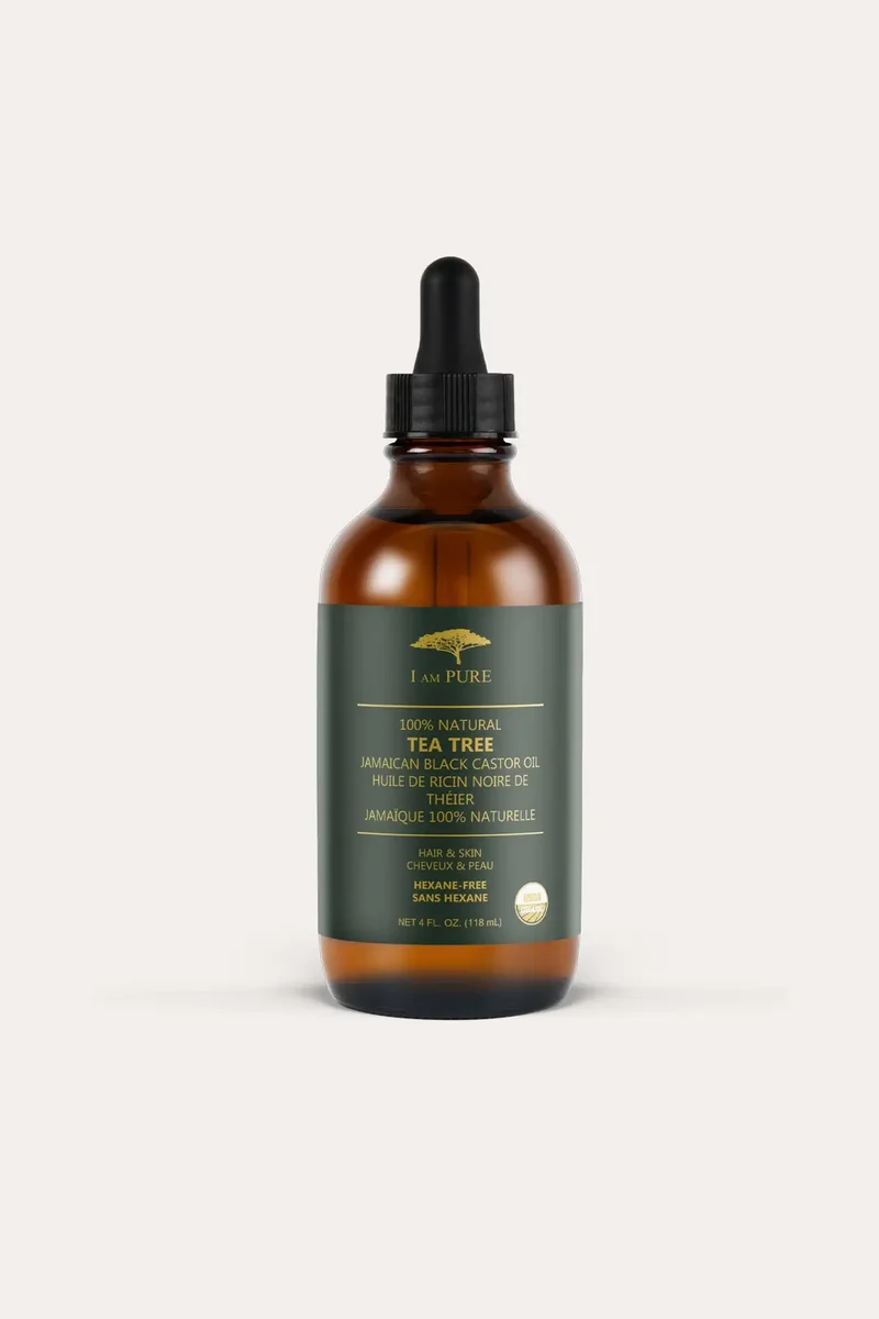 I AM PURE 100% NATURAL JAMAICAN BLACK CASTOR OIL - TEA TREE