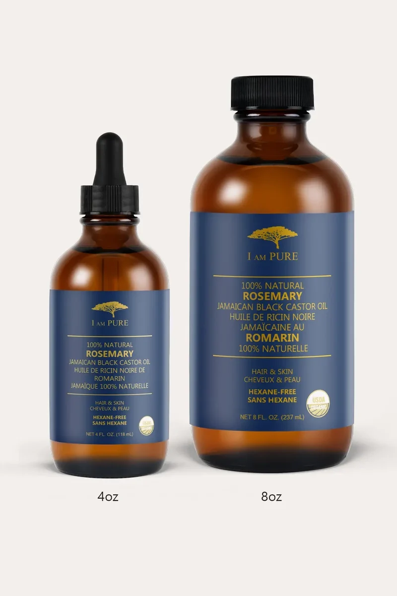 I AM PURE 100% NATURAL ORGANIC CASTOR OIL - ROSEMARY