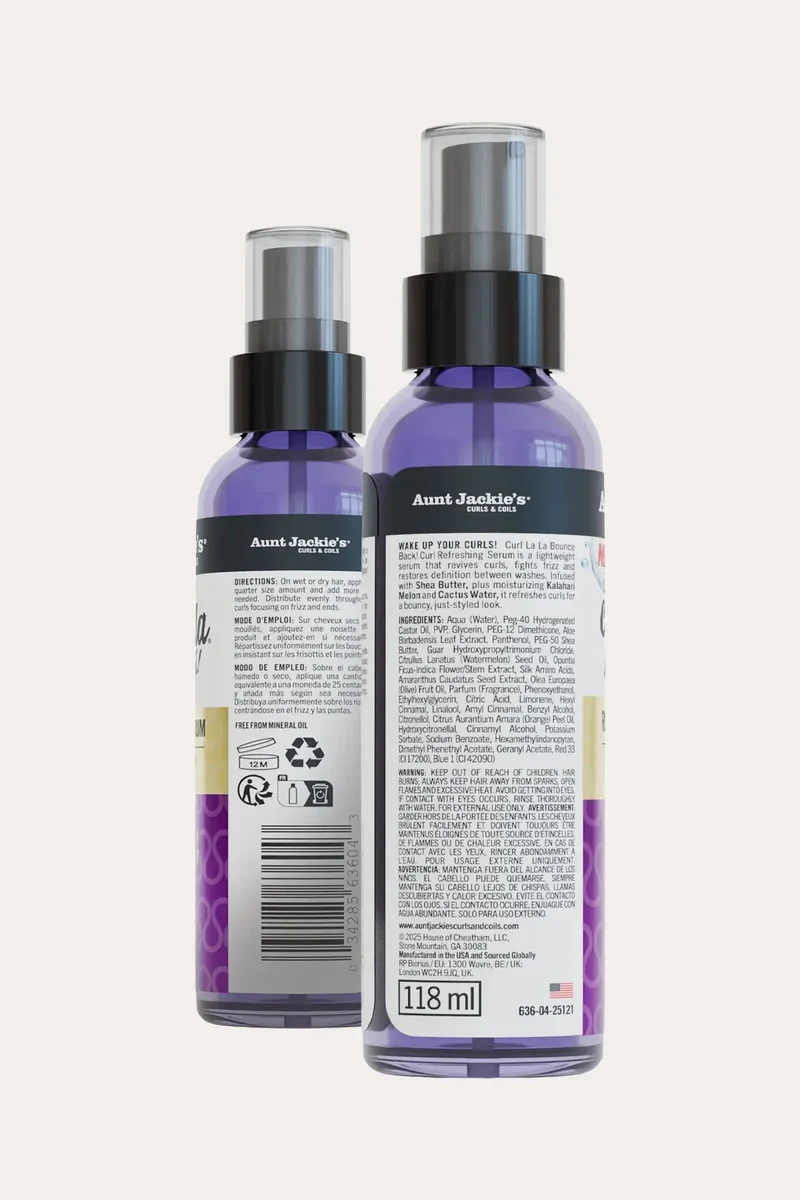 AUNT JACKIES CURL LA LA BOUNCE BACK REFRESHING HAIR SERUM 4oz