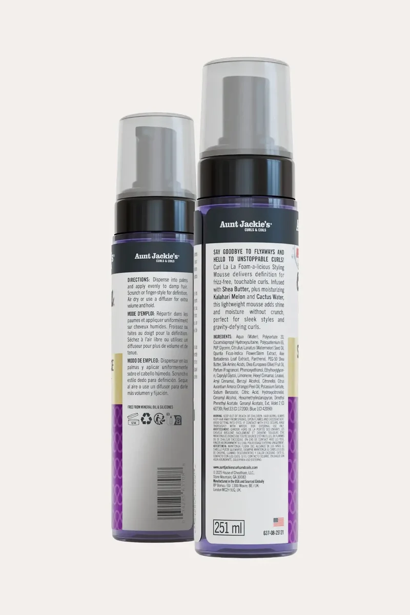 AUNT JACKIES CURL LA LA FOAM-A-LICIOUS STYLING MOUSSE 8.5oz