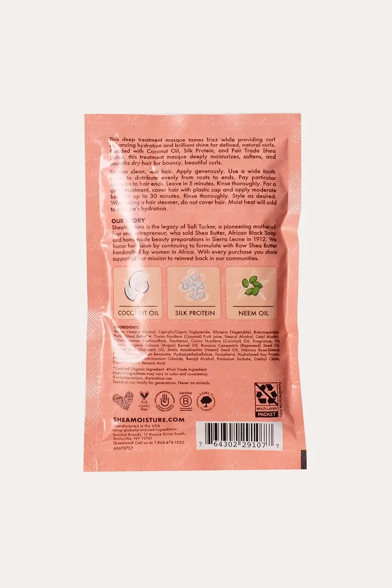 SHEA MOISTURE COCONUT HIBISCUS CURL & SHINE HAIR MASK 2oz