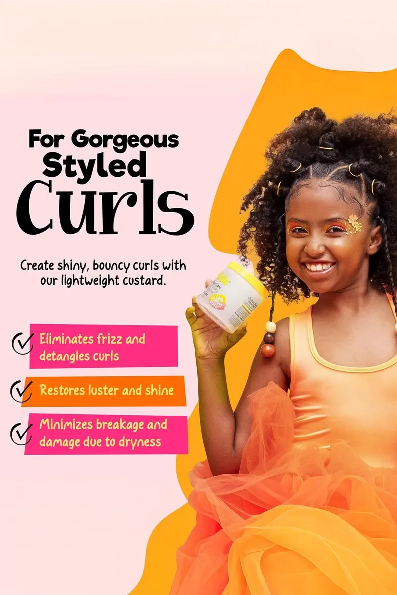 CURLY KIDS CUSTARD FOR KIDS DEFINES AND CONTROLS CURLS 6oz