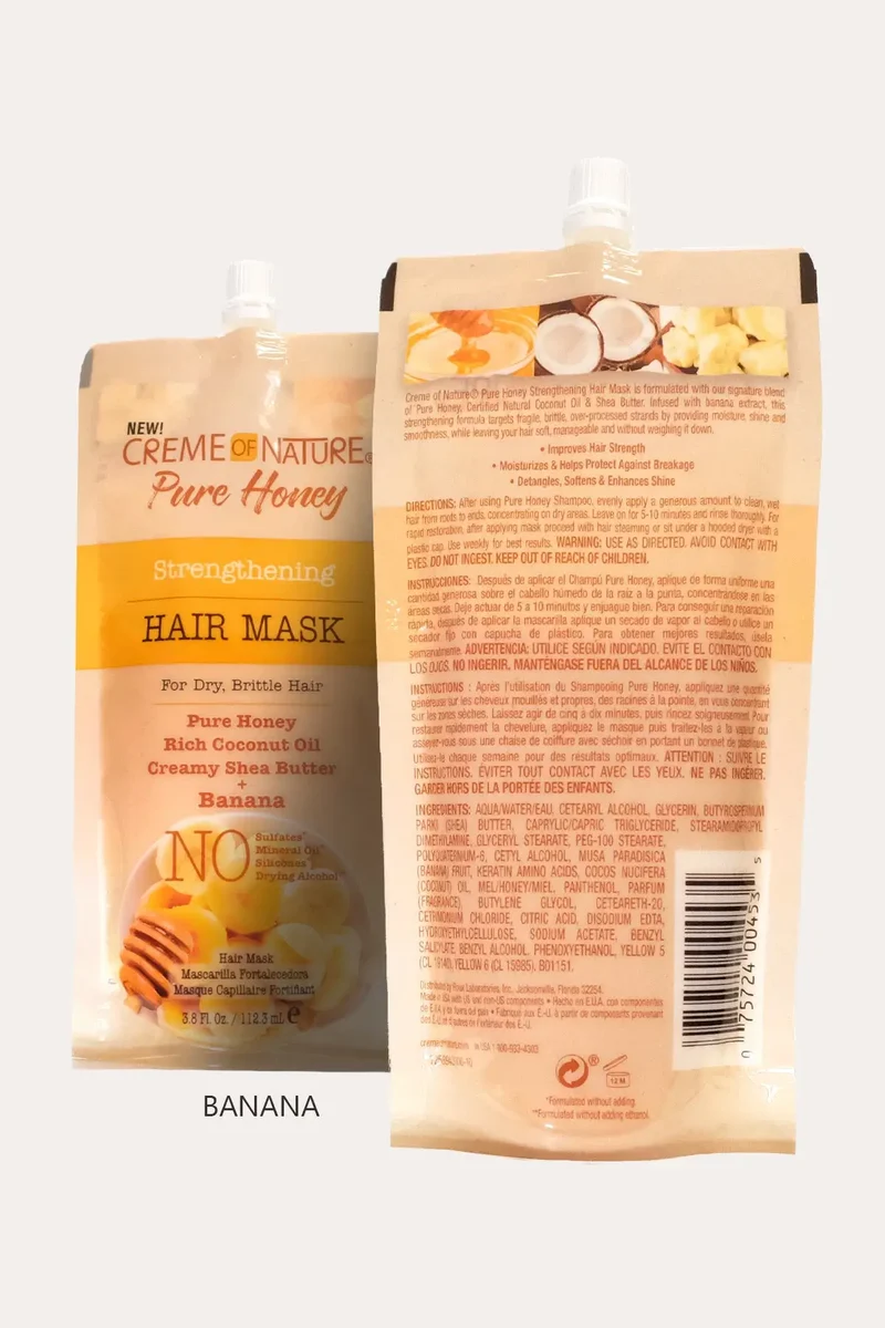 CREME OF NATURE PURE HONEY INTENSE HYDRATION TREATMENT HAIR MASK 3.8oz