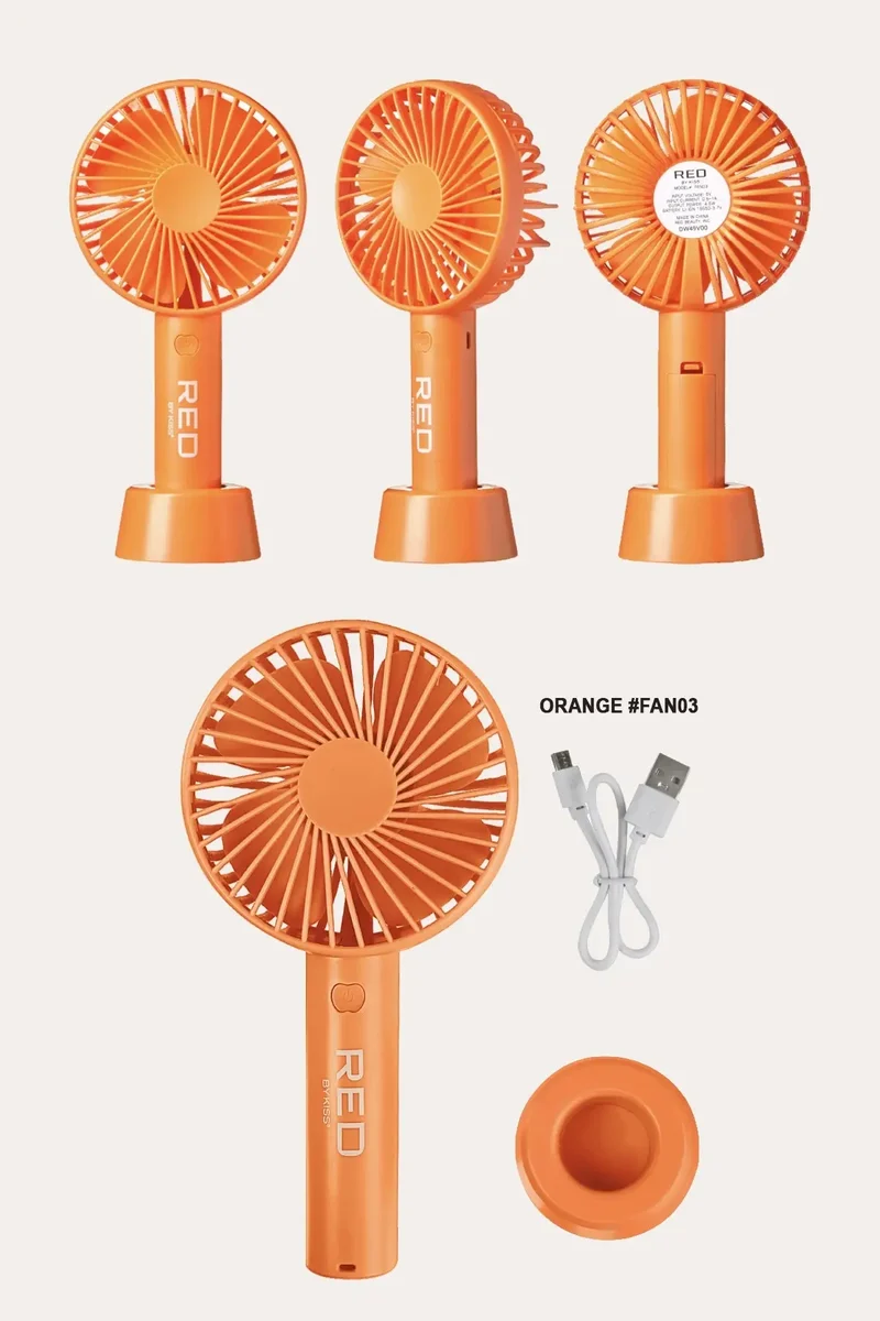 RED PORTABLE HANDHELD RECHARGEABLE BEAUTY FAN | Handheld Fan