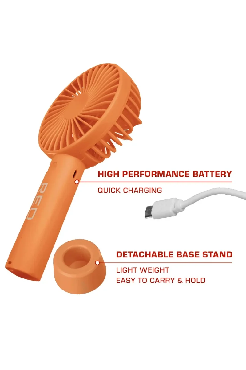 RED PORTABLE HANDHELD RECHARGEABLE BEAUTY FAN | Handheld Fan