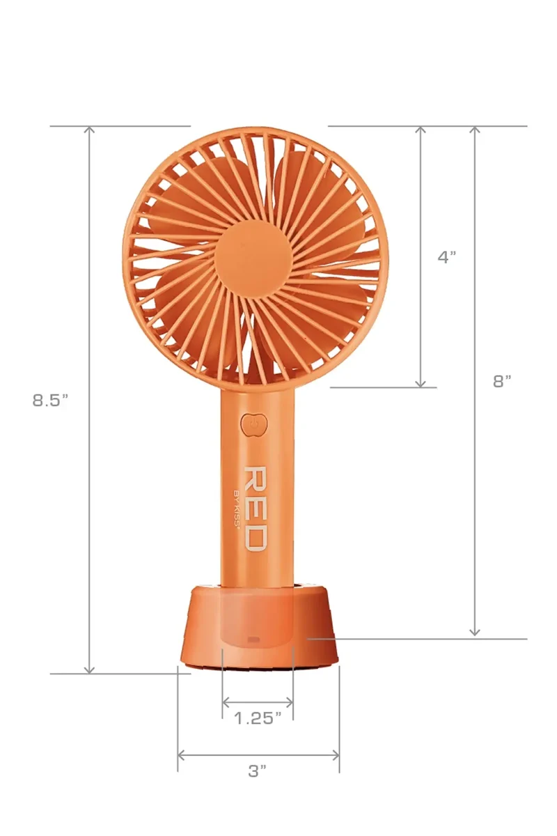RED PORTABLE HANDHELD RECHARGEABLE BEAUTY FAN | Handheld Fan