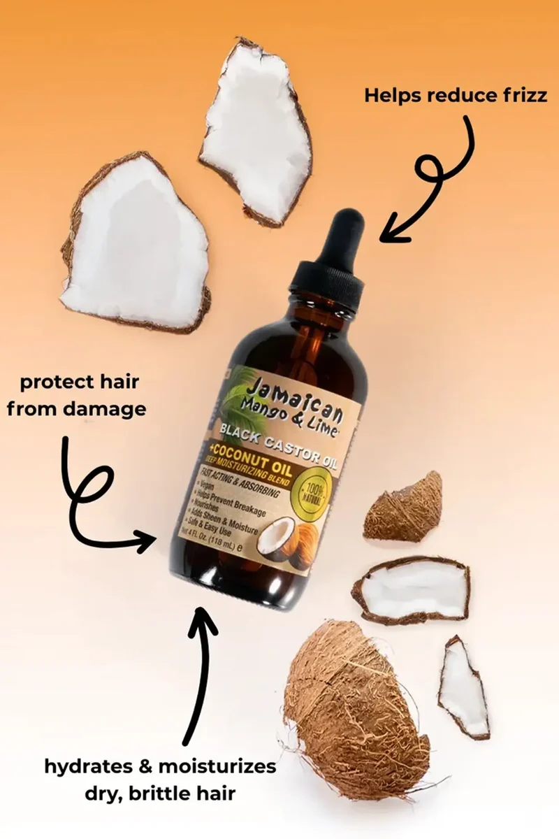 JAMAICAN MANGO & LIME BLACK CASTOR OIL - COCONUT OIL