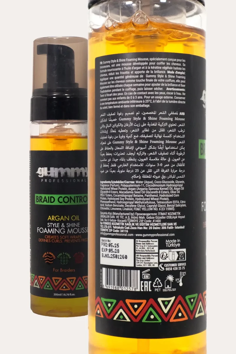 GUMMY PROFESSIONAL BRAID CONTROL FOAMING MOUSSE 200ml