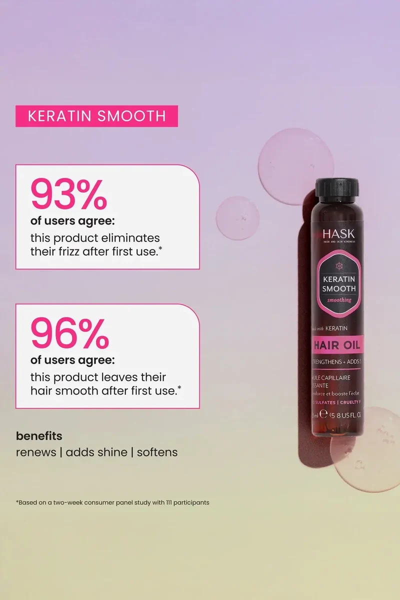 HASK KERATIN SMOOTH HAIR OIL 18ml