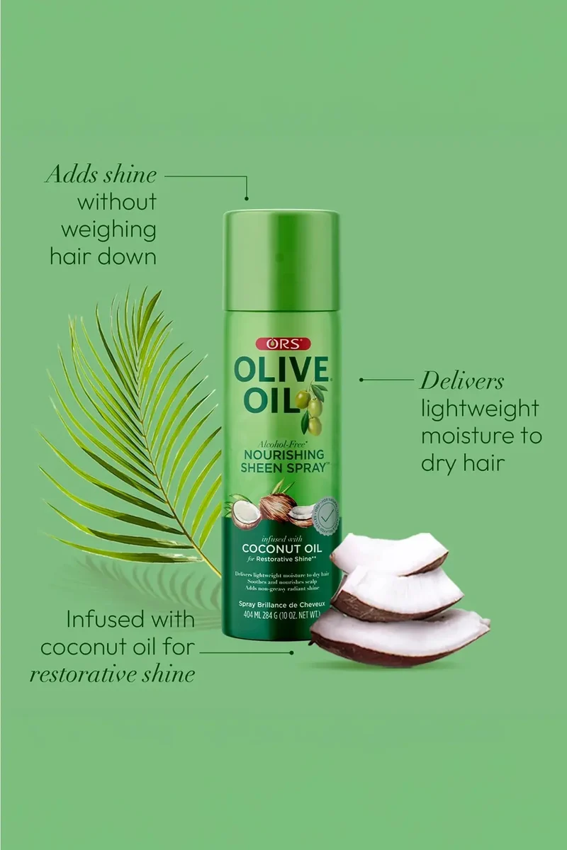 ORS OLIVE OIL NOURISHING SHEEN SPRAY WITH COCONUT OIL 10oz
